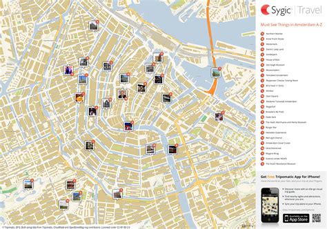 printable amsterdam map with attractions.